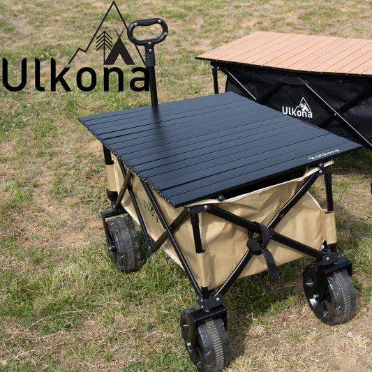 Ulkona ウルコナ アウトドアワゴン専用 ロール式アルミテーブル ブラック - ulkona.online