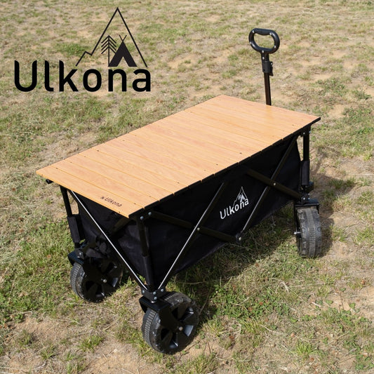 Ulkona ウルコナ アウトドアワゴン専用 ロール式 ウッド調アルミテーブル - ulkona.online